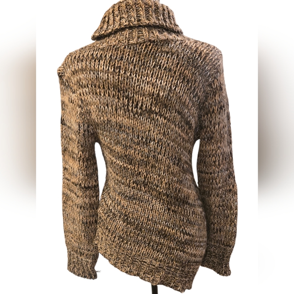Necessary Objects Textured Brown Turtleneck Sweat… - image 14